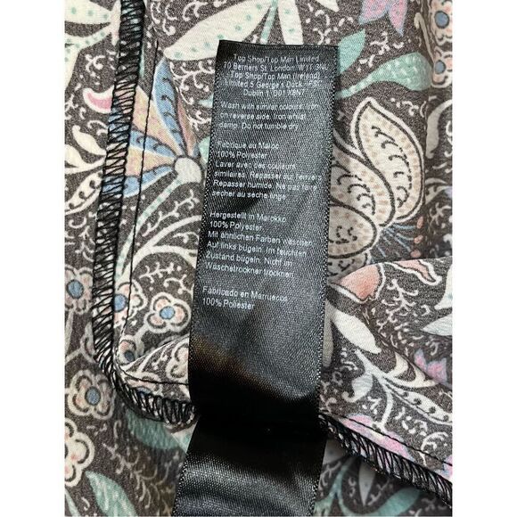 TOPSHOP Long Sleeve Dress Black Floral Paisley Mid-Maxi Length US Size 6 NEW WT! - Picture 10 of 11